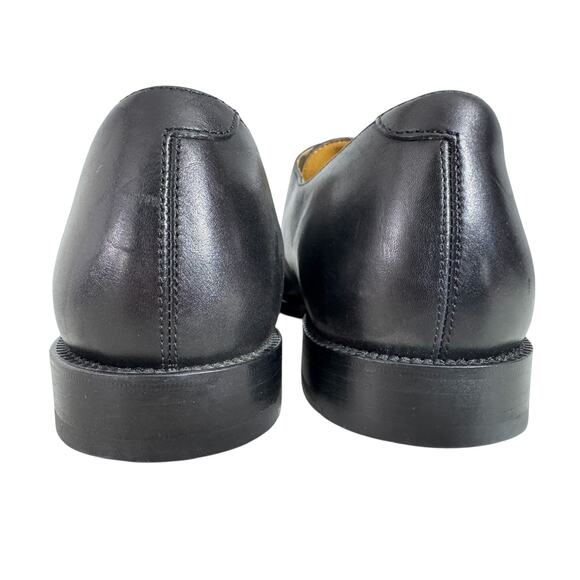 "LANDS END" Leather Black Buckle Shoe Size‎ 10 Slip On Dress Shoes Mens - Picture 3 of 10